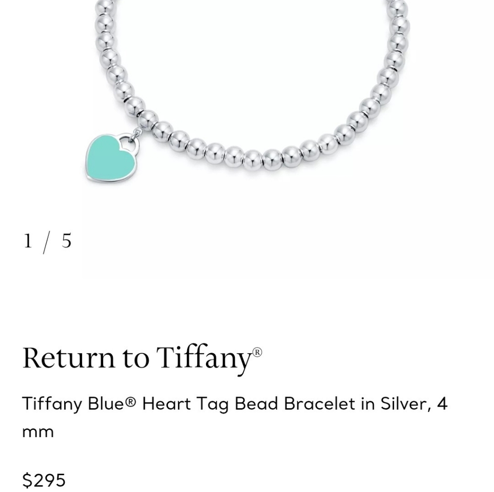 Tiffany & Co. Blue Heart Tag Bracelet - Picture 2 of 8